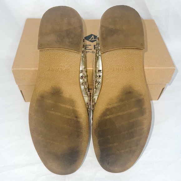 Sperry Seaport Tasseled Loafers - Gold, Size 7 - Picture 8 of 9